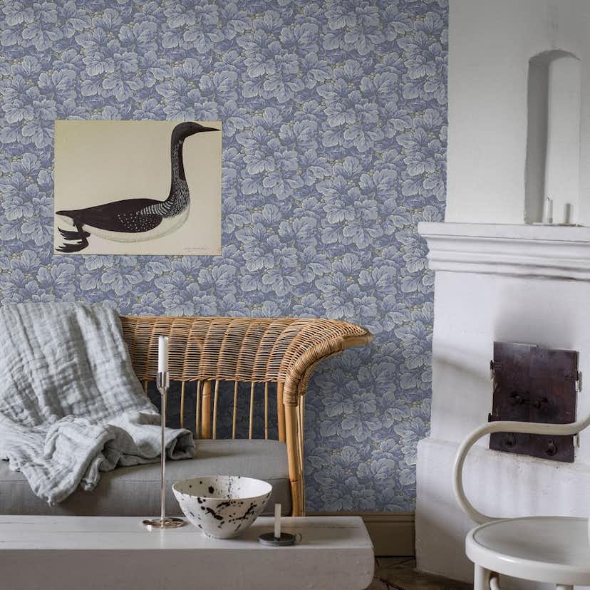 Tapet Boråstapeter Anno 4545 Waldemar EasyUp, Mönstrad Blå