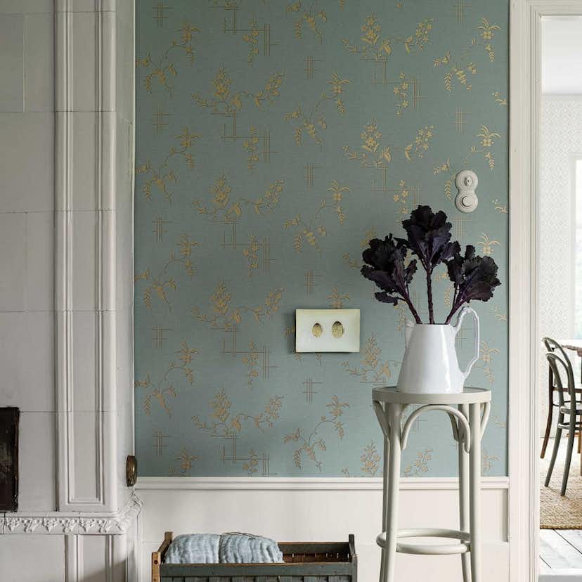 Tapet Boråstapeter Anno Ulricehamn 4547 EasyUp, Mönstrad Grön