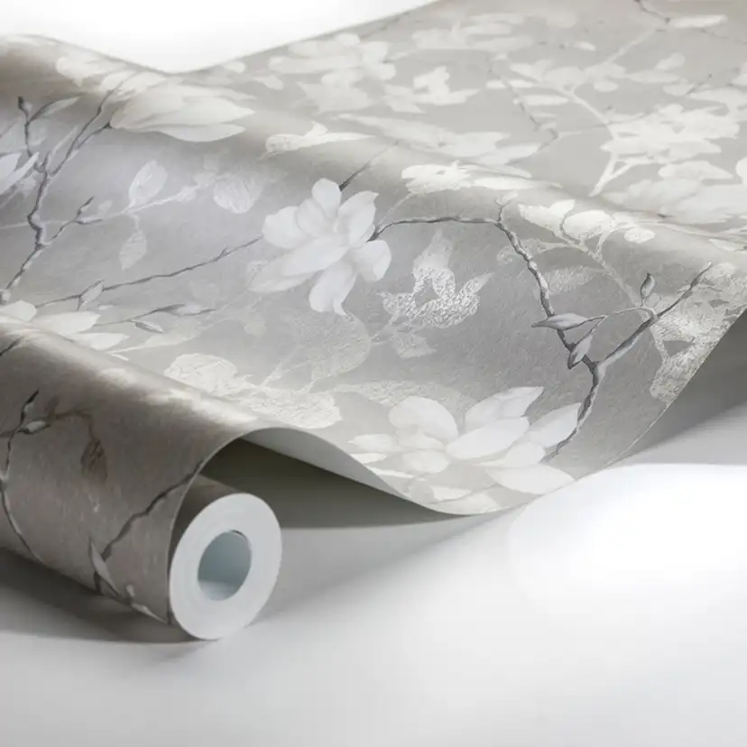 Tapet Boråstapeter InBloom Lilly Tree 7227 EasyUp, Mönstrad Nickel