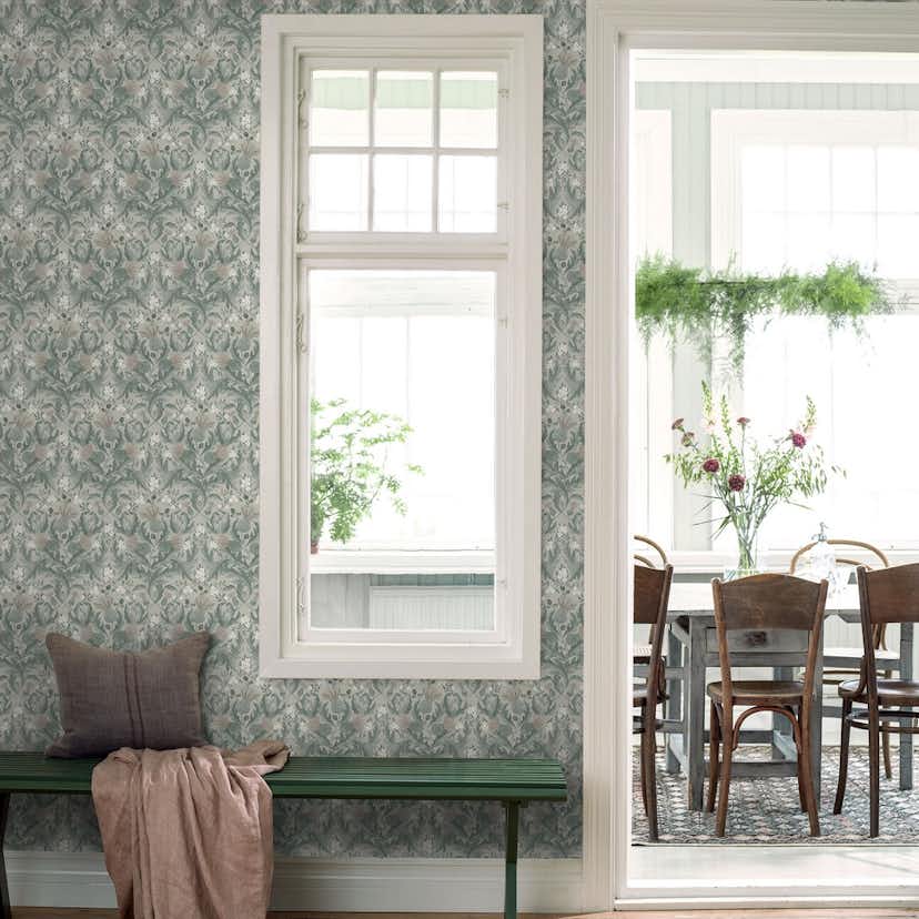 Tapet Boråstapeter InBloom Thistle 7203 EasyUp, Mönstrad Grön