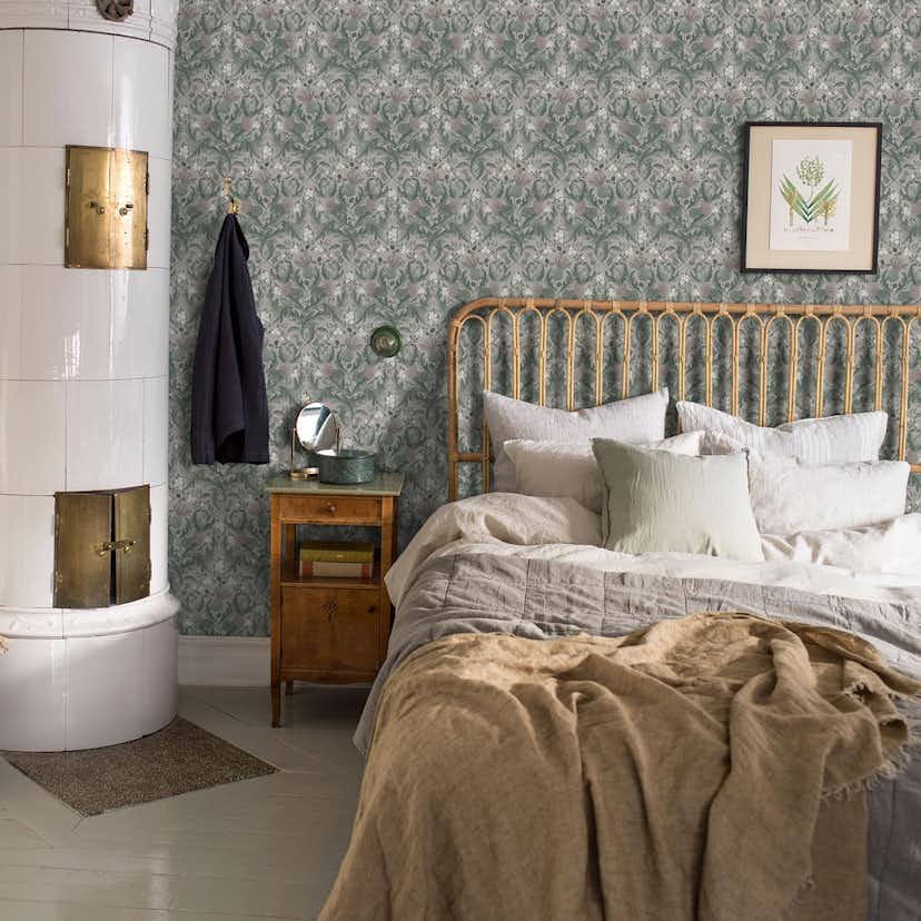 Tapet Boråstapeter InBloom Thistle 7203 EasyUp, Mönstrad Grön