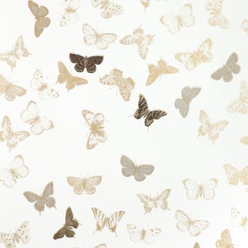 Tapet Mimou Butterfly White/Bronze