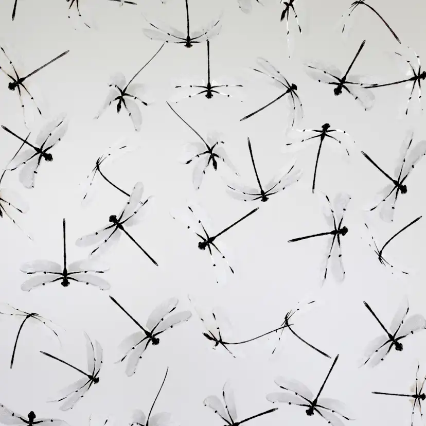 Tapet Mimou Dragonfly White