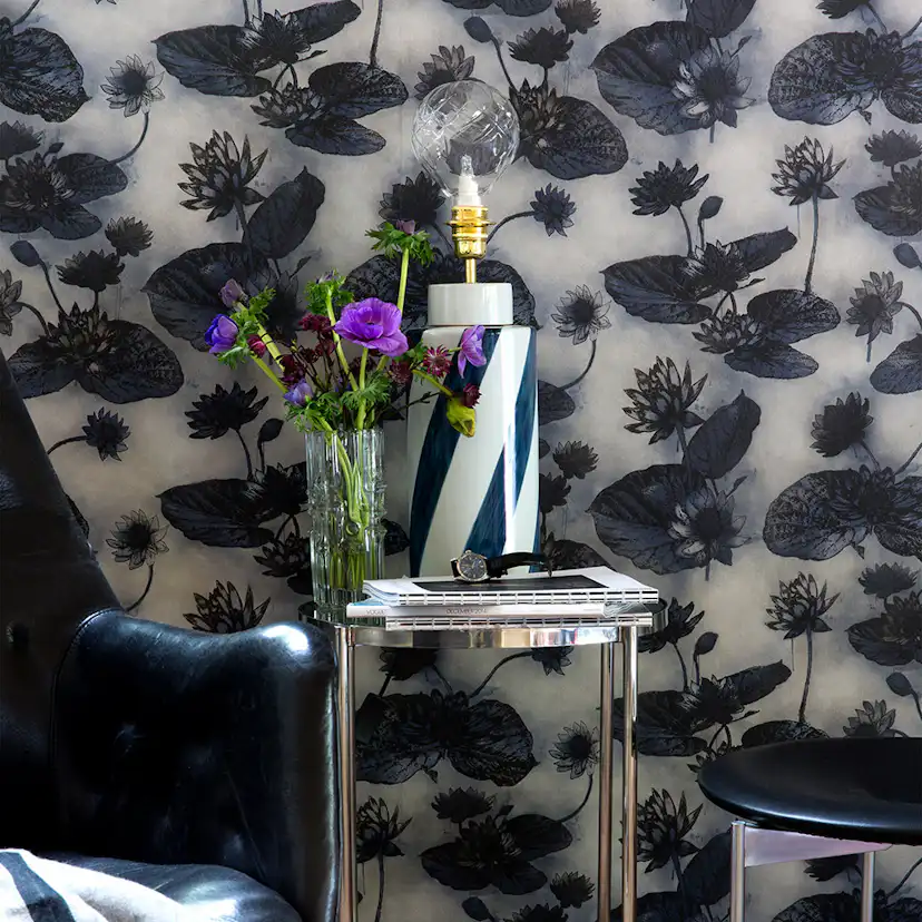 Tapet Mimou Lotus Lake Blå