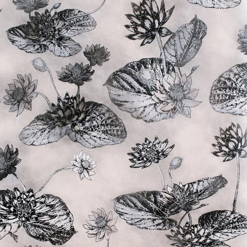 Tapet Mimou Lotus Lake Grå