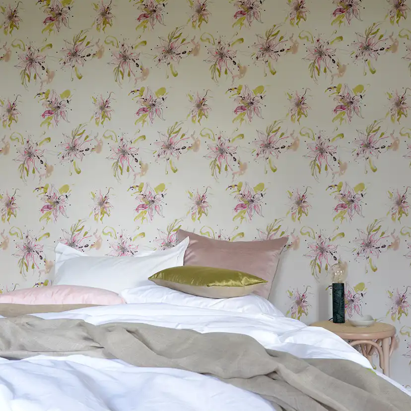 Tapet Mimou Poinsettia Green/Lilac