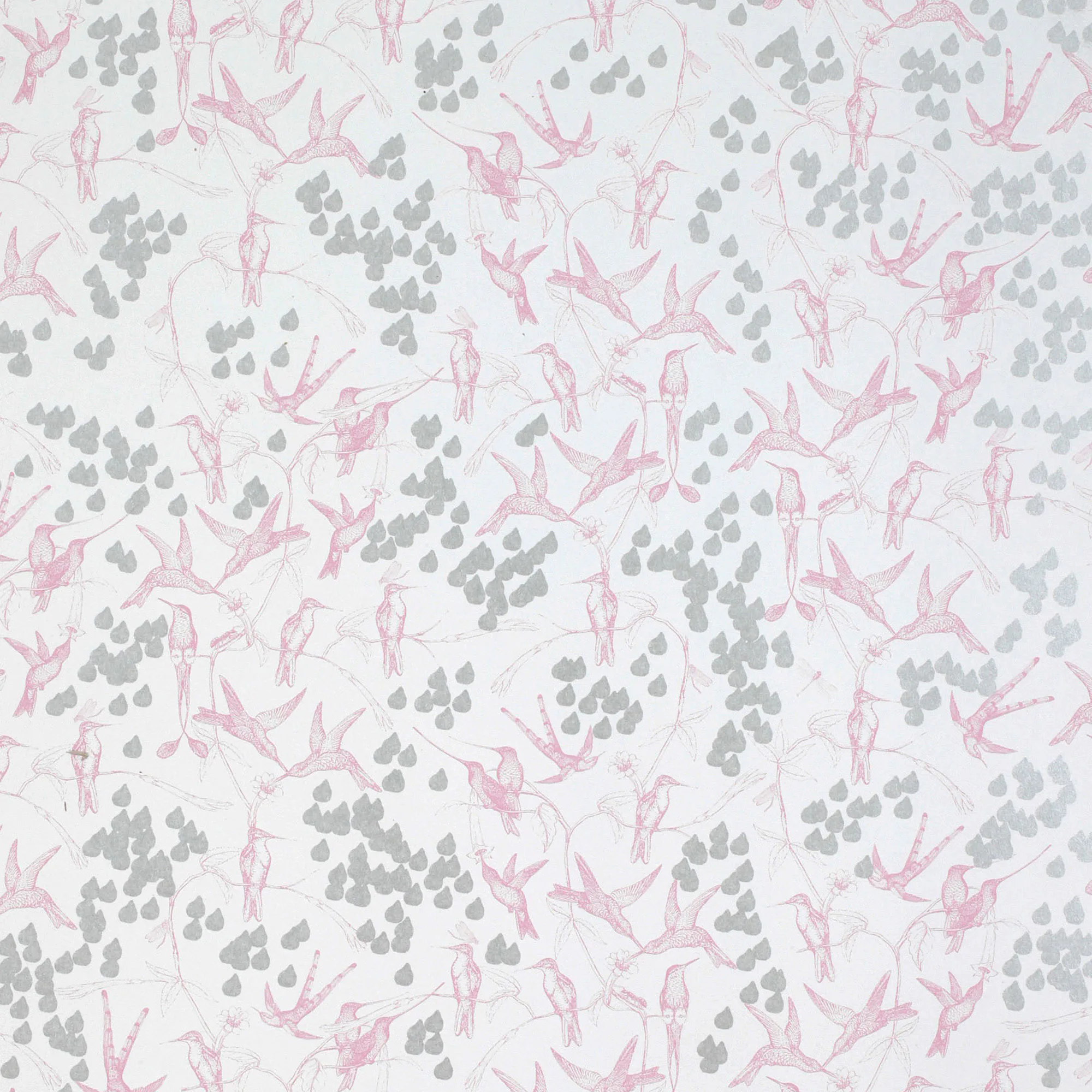 Tapet Mimou Rainbirds Natural/Pink