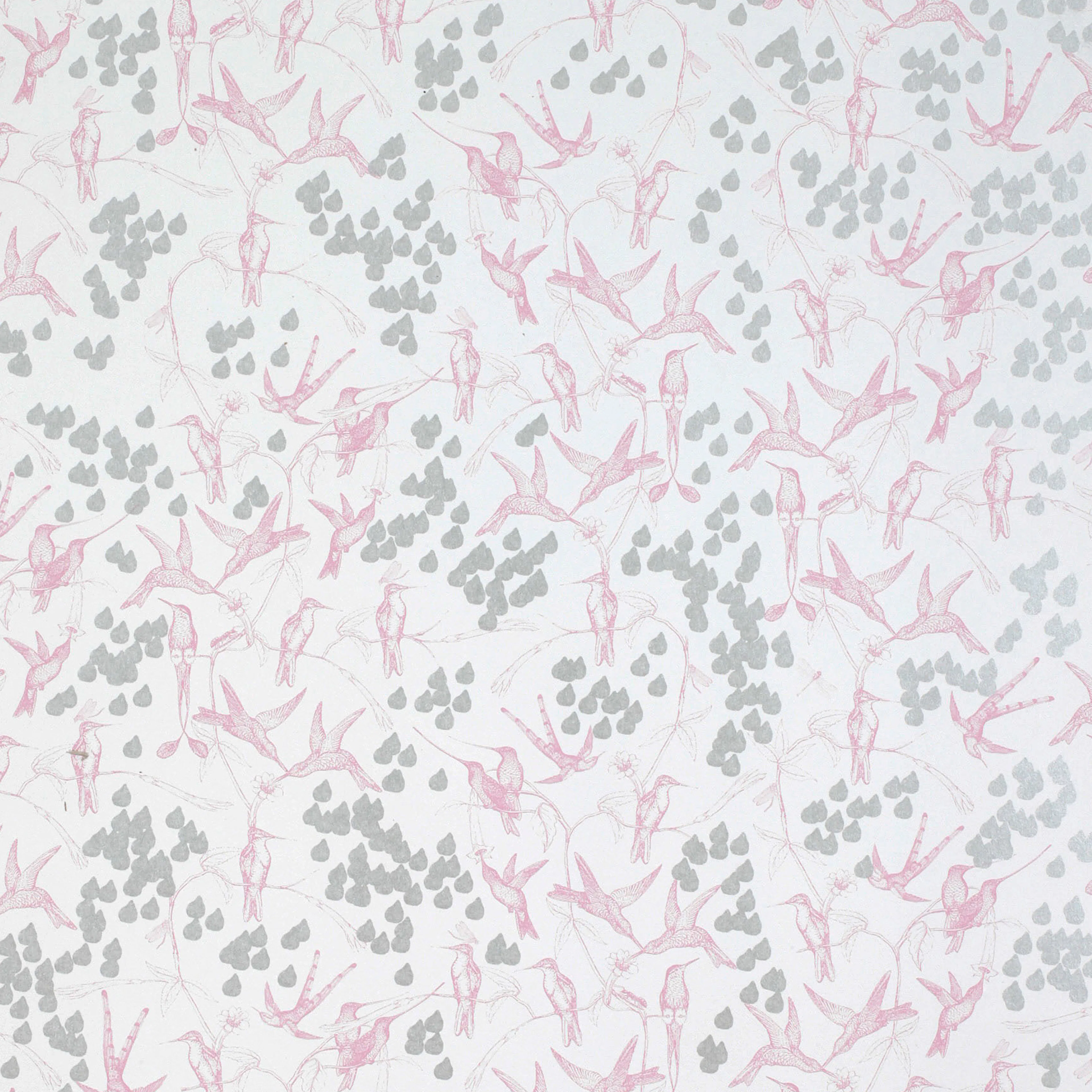 Tapet Mimou Rainbirds Natural/Pink