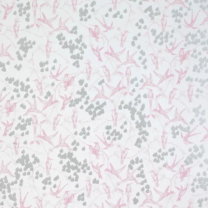 Tapet Mimou Rainbirds Natural/Pink