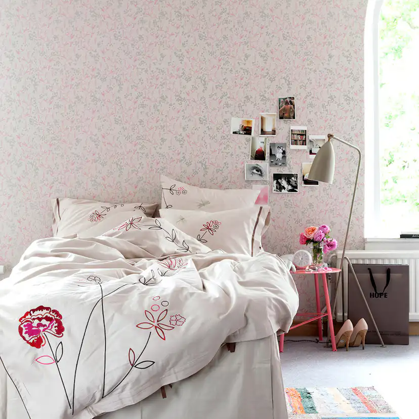 Tapet Mimou Rainbirds Natural/Pink