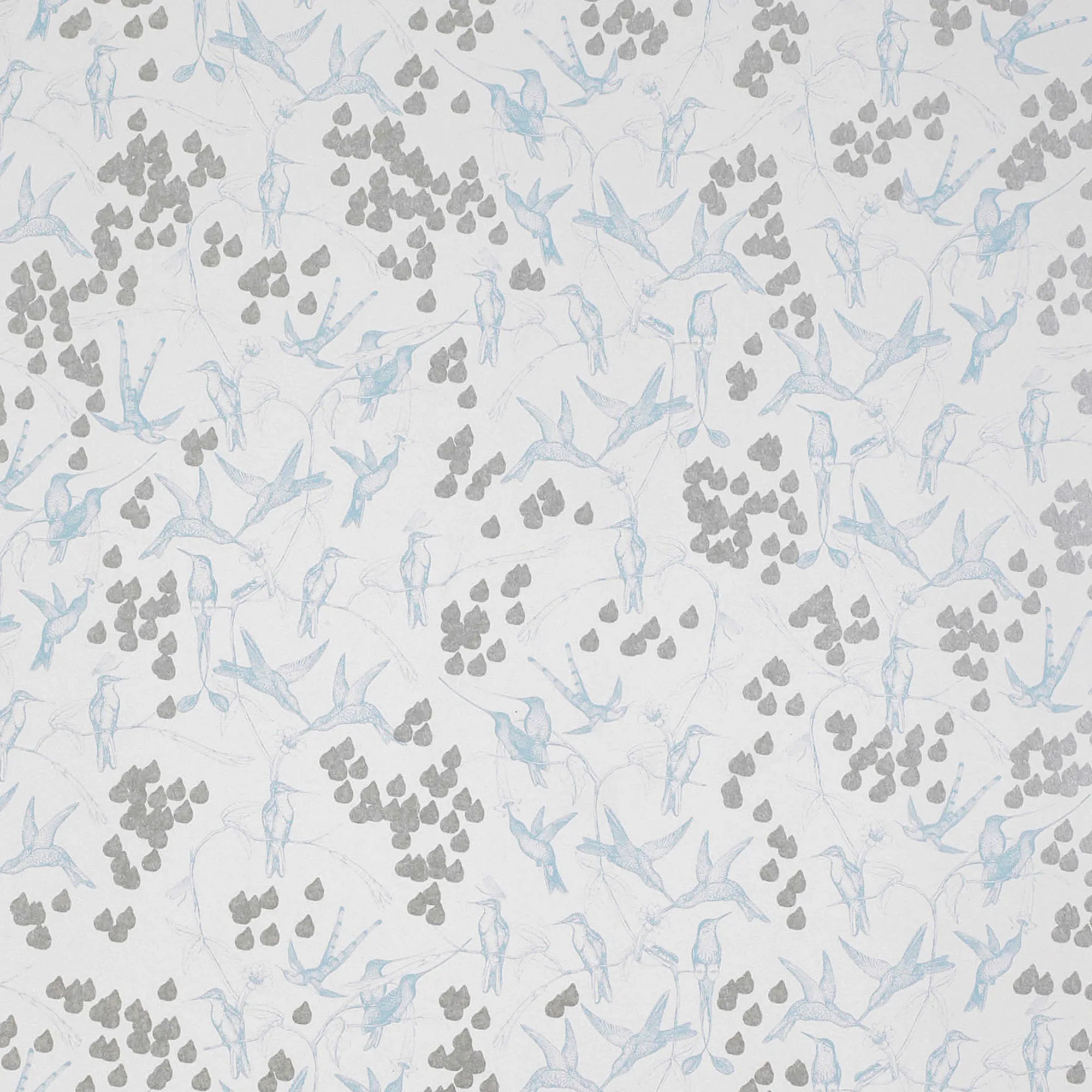 Tapet Mimou Rainbirds Natural/Turquoise