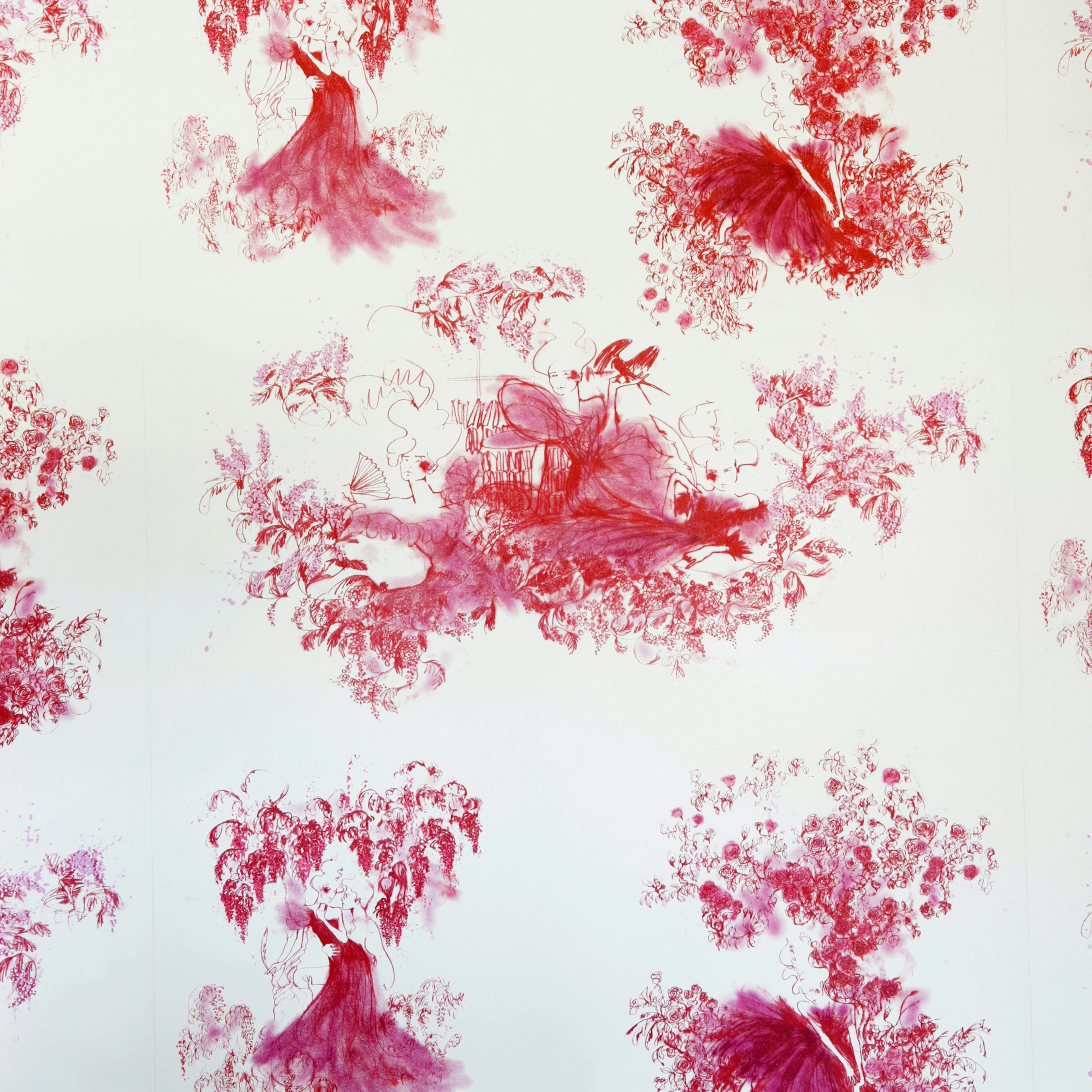 Tapet Mimou Toile Mesdames Fuchsia