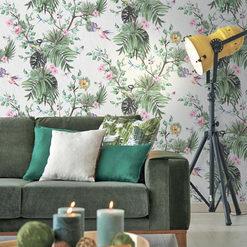 Tapet Wallfashion Jungle 1050-1 Non Woven, Mönstrad Grön