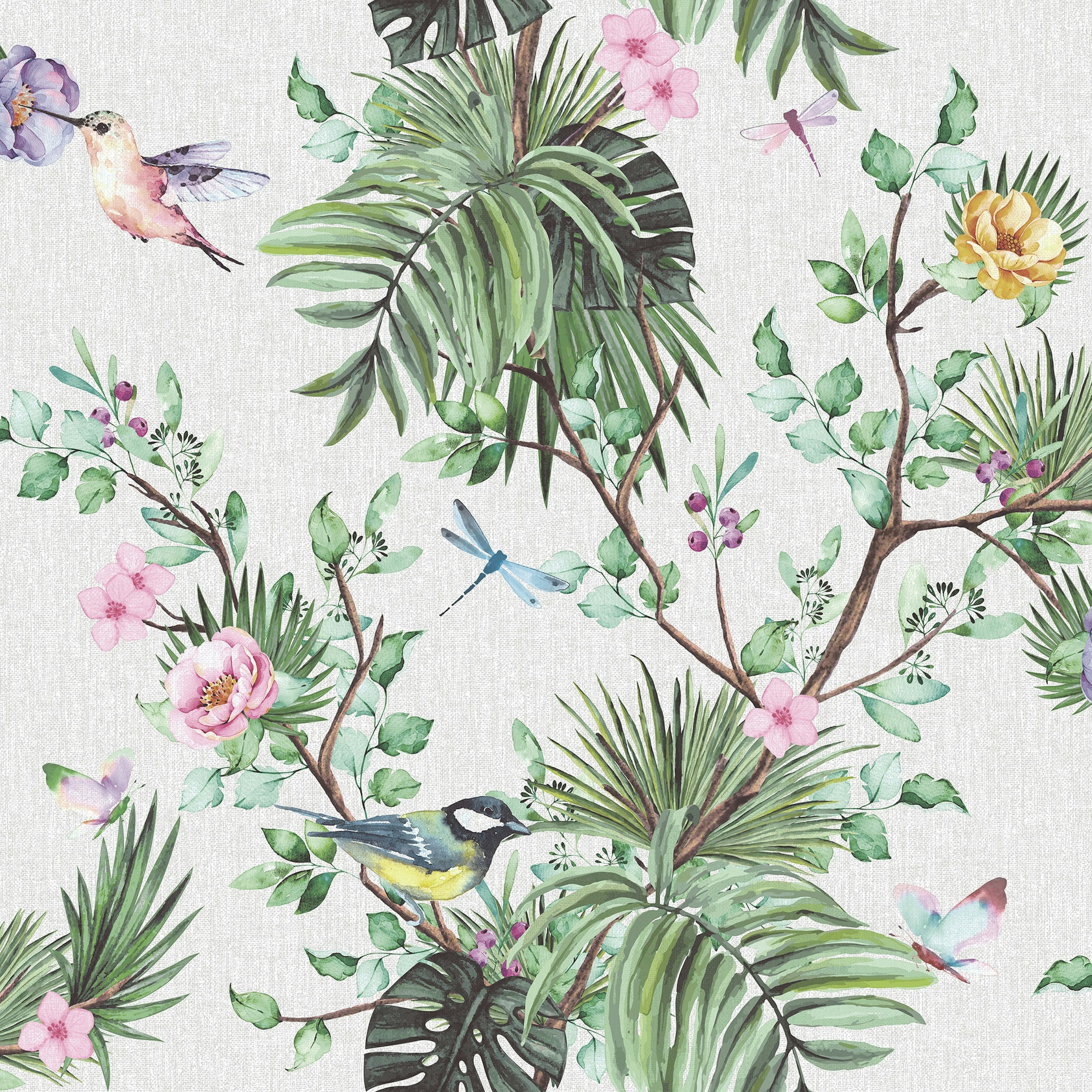 Tapet Wallfashion Jungle 1050-1 Non Woven, Mönstrad Grön