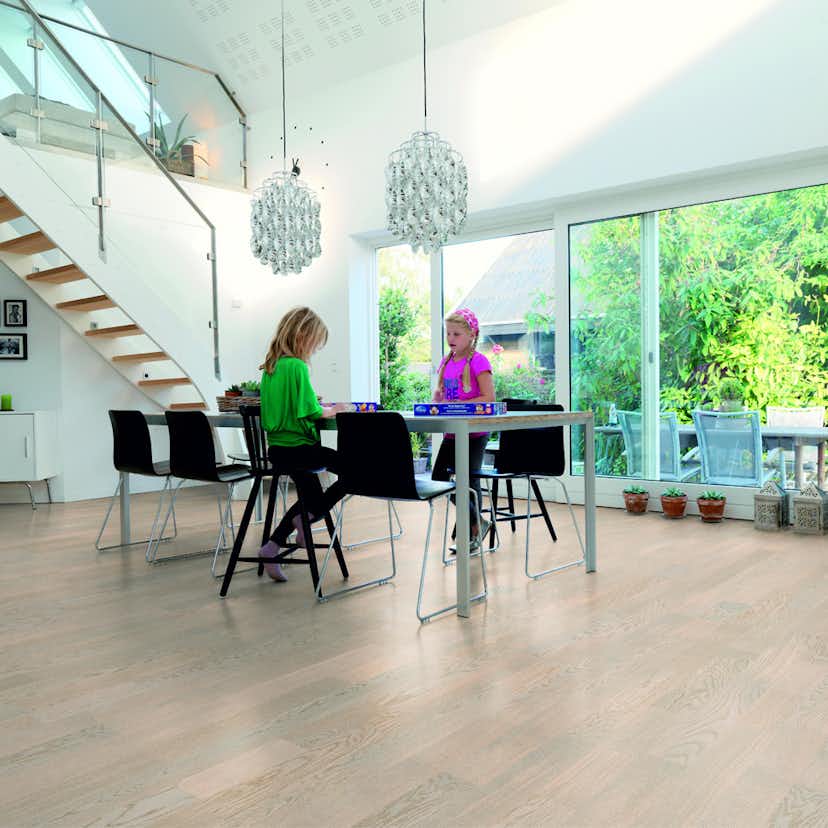 Parkettgolv Tarkett Shade Ek Cotton White DuoPlank