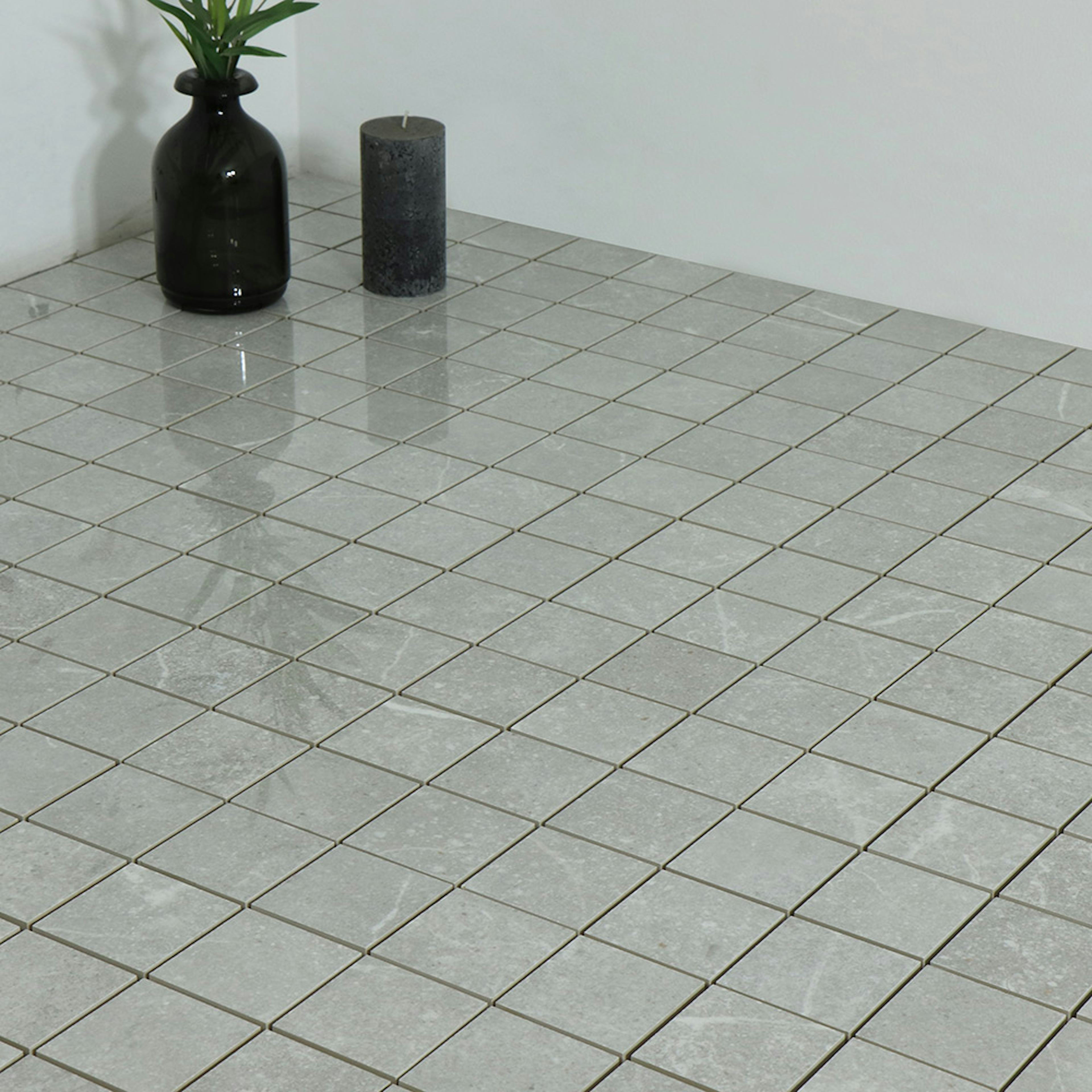 Mosaik Tenfors Soapstone Silver Blank Marmor 7x7 cm