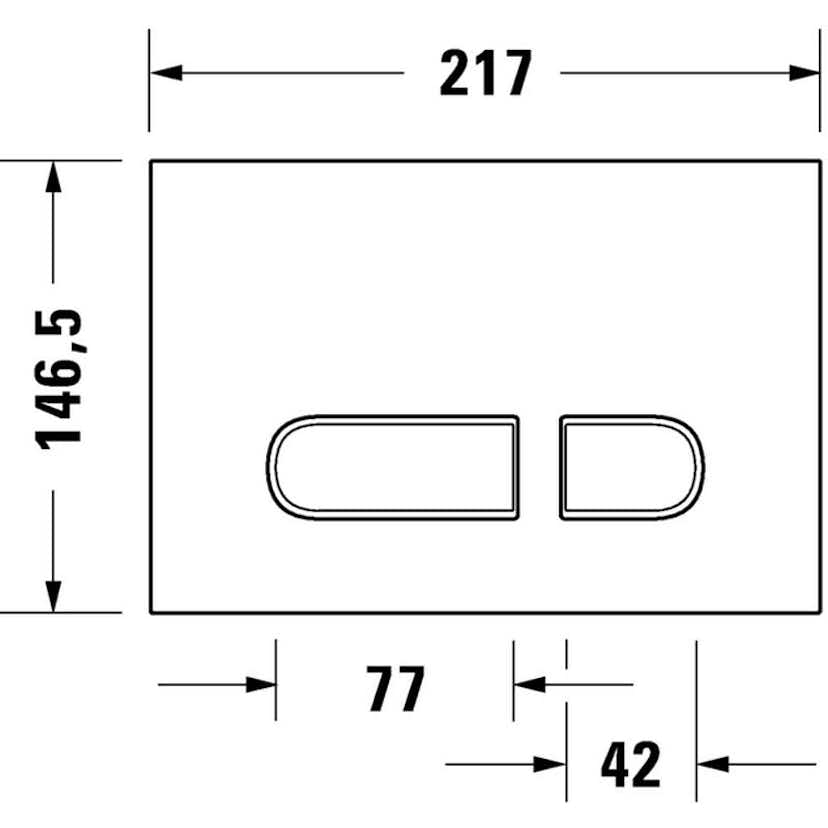 Toalettpaket Duravit D-Code med Vägghängd Toalettstol, Fixtur och Spolknapp