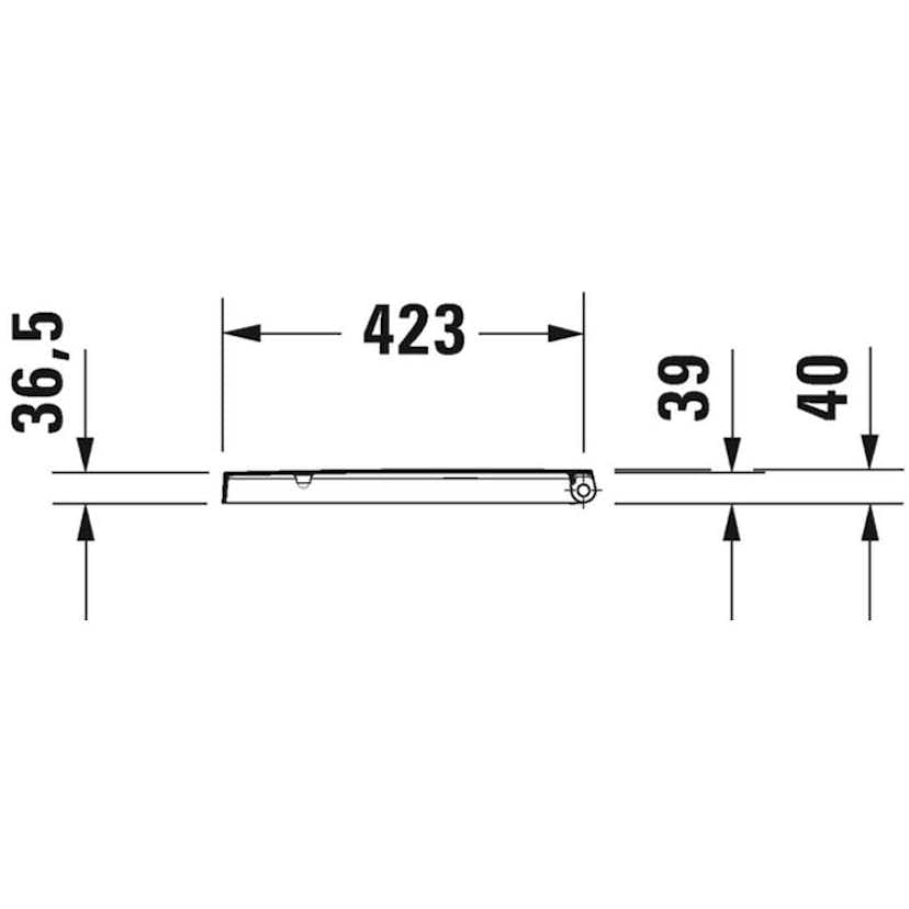 Toalettpaket Duravit ME by Starck med WC-fixtur och Spolplatta
