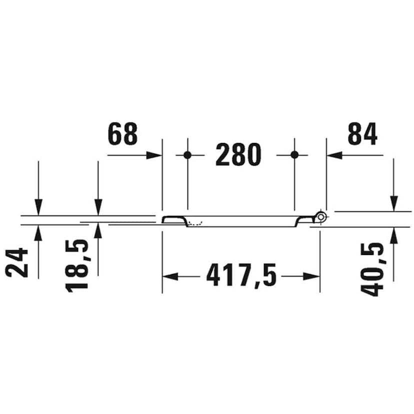 Toalettpaket Duravit ME by Starck med WC-fixtur och Spolplatta
