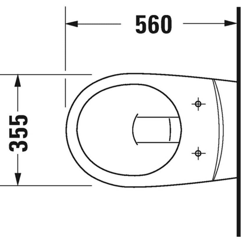 Toalettpaket Duravit D-Code med Vägghängd Toalettstol, Fixtur och Spolknapp