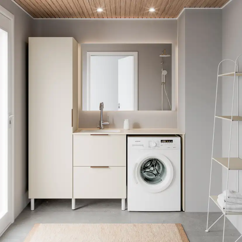 Tvättställsskåp Temal ILONA Set 3 för Tvättmaskin