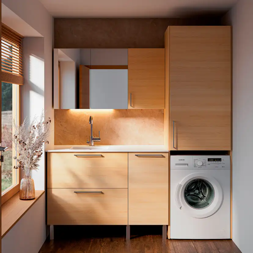 Tvättmaskinsskåp ERGO4 för 1 Tvättmaskin