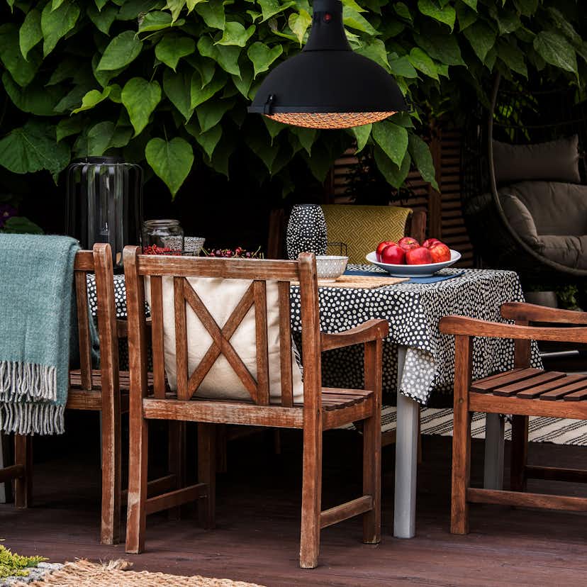 Infravärmare Termo Siena Terrassvärmare 2100 W, Svart, Hängande Design för Balkong & Uteplats