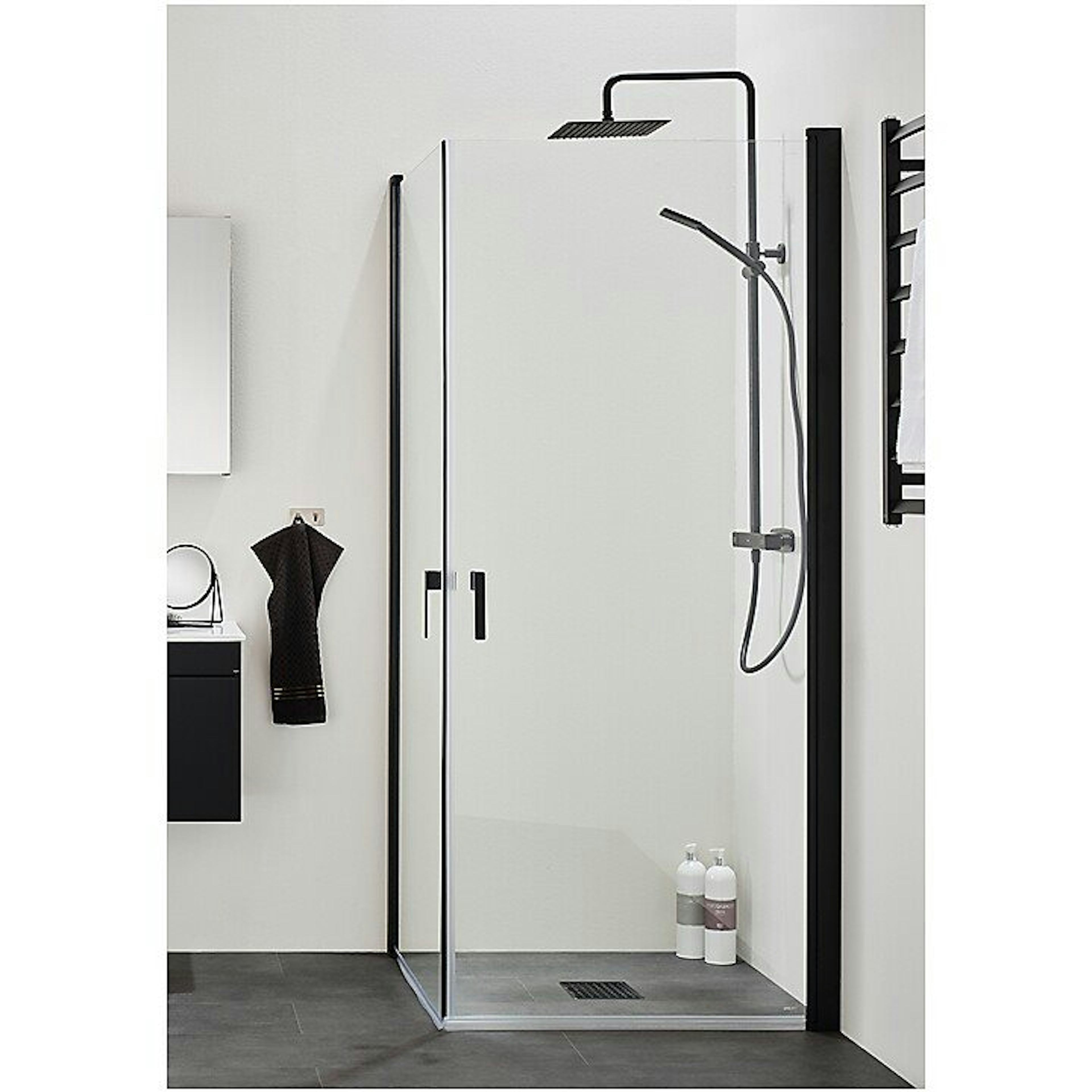 Duschhörn Hafa Igloo Pro Corner Klarglas Svart