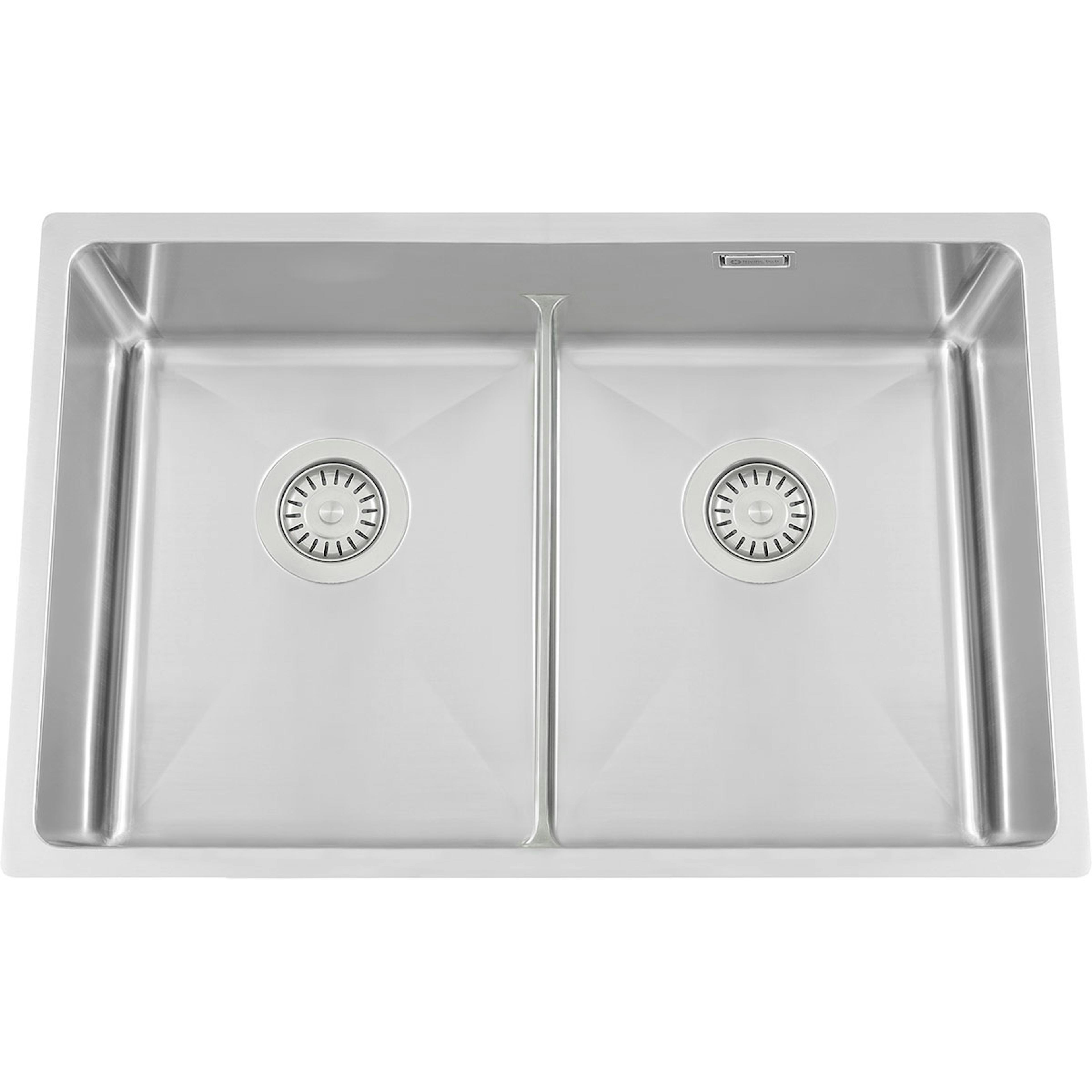 Diskho Nordic Tech Titan72 K X Nickel Rostfri Dubbel med Korgventil & Vattenlås