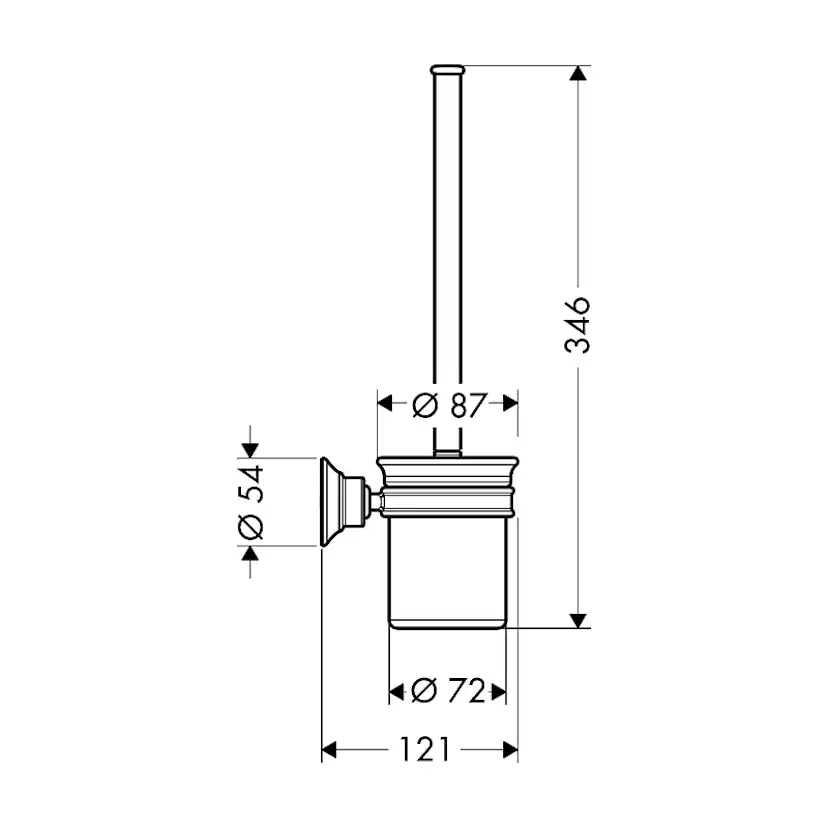 Toalettborste Axor Montreux Krom