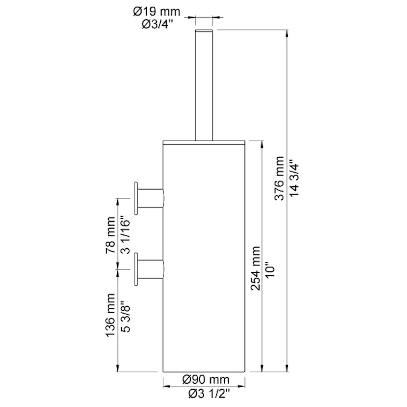 Toalettborste Vola T33