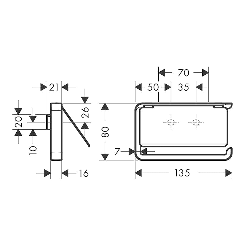 Toalettpappershållare Axor Universal Accessories