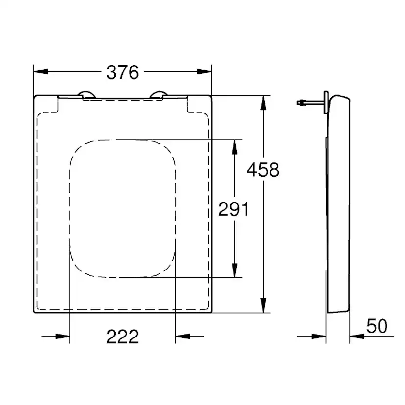 Toalettsits Grohe Cube Ceramic 39488 Mjukstängande Hårdsits