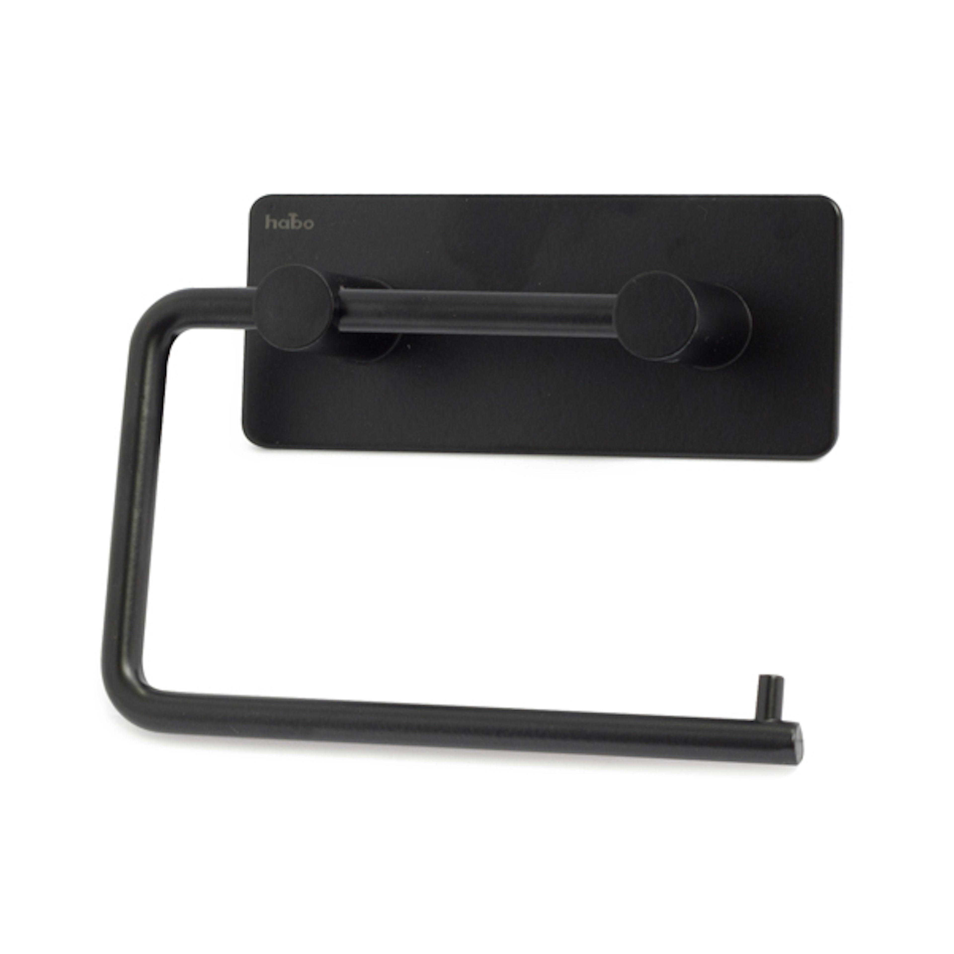 Toalettspappershållare Habo Angle Svart Självhäftande
