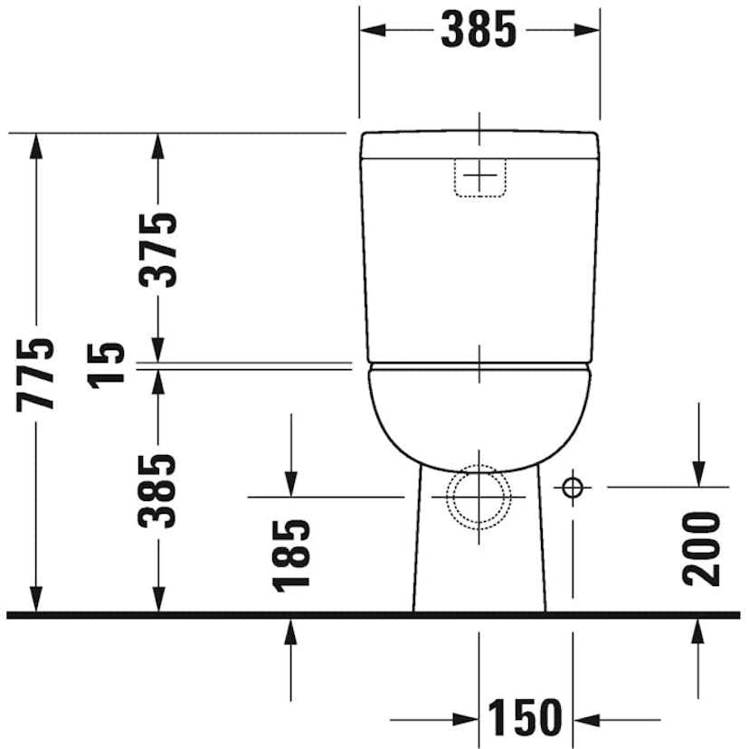 Toalettstol Duravit D-Code 211809 med Mjukstängande Hårdsits