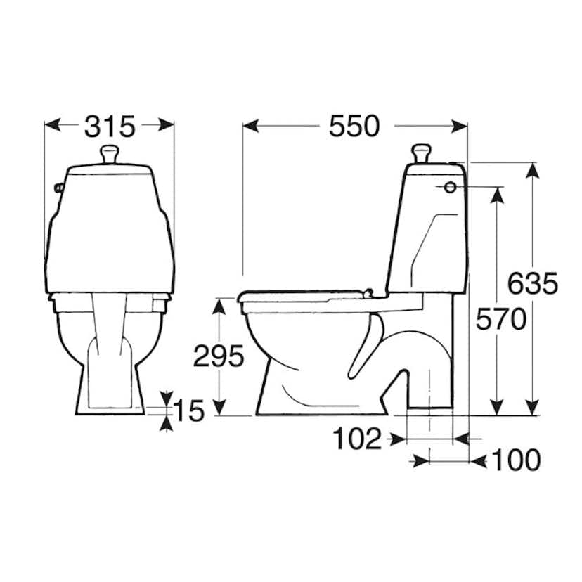 Toalettstol Gustavsberg 305 Barnmodell