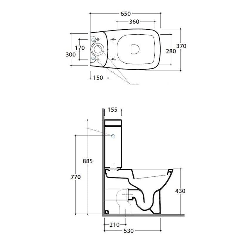 Toalettstoll Globo Daily 6-DA003.BI