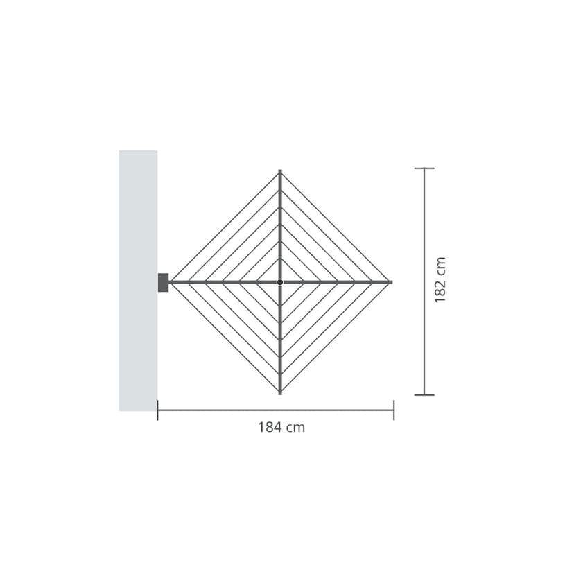 Torkvinda Brabantia WallFix 24 m + Skyddsbox