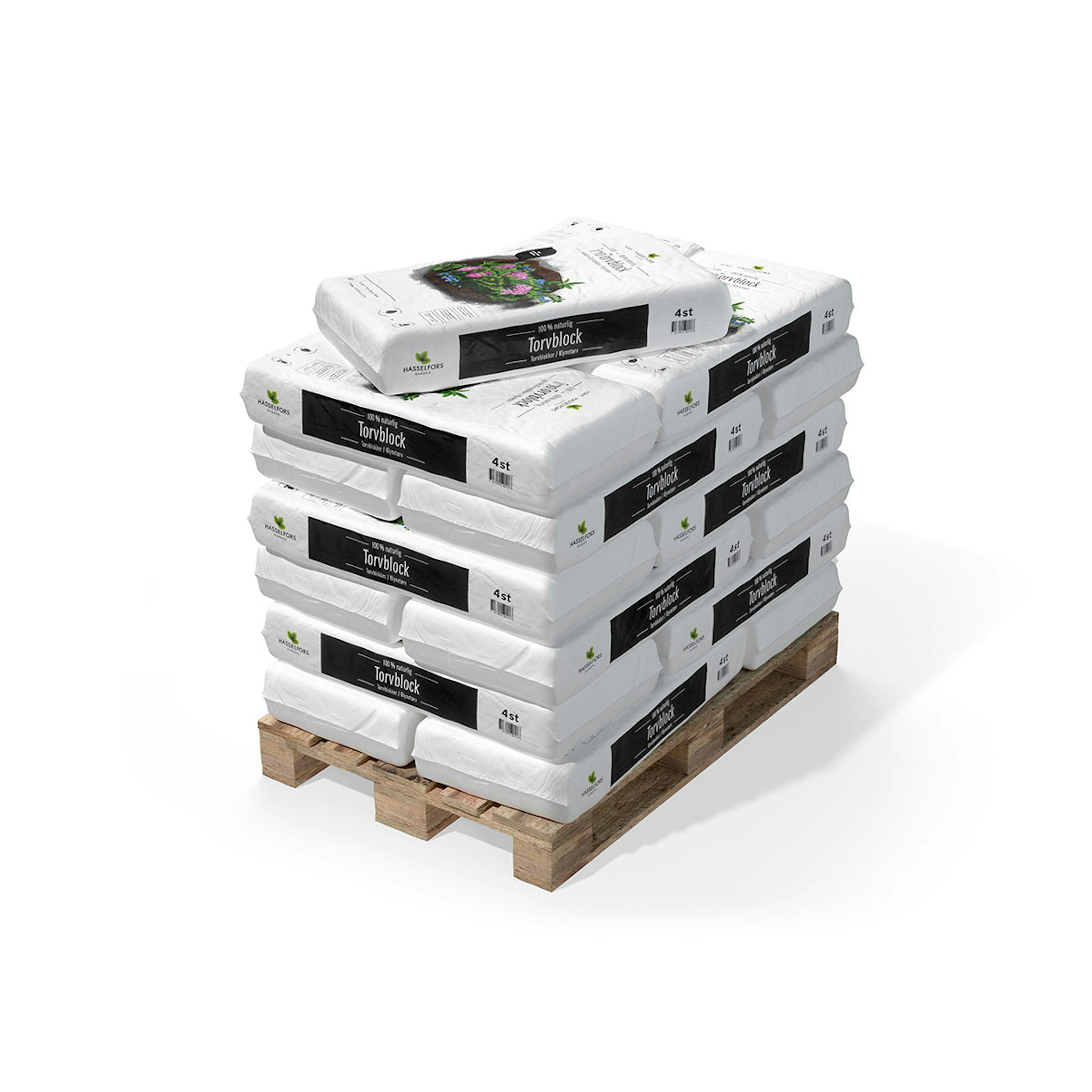 Torvblock Hasselfors Garden S121, Naturmaterial för Trädgårdsbygge & Terrasser, 96 st/pall