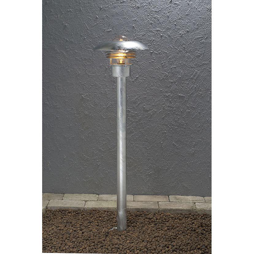 Trädgårdslykta Gnosjö Konstsmide Modena E27 Galvaniserad med Stolpe