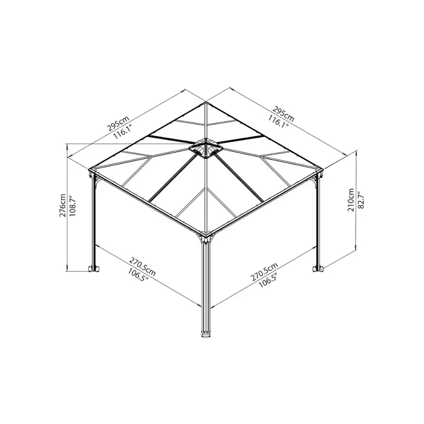 Trädgårdspaviljong Canopia by Palram Palermo