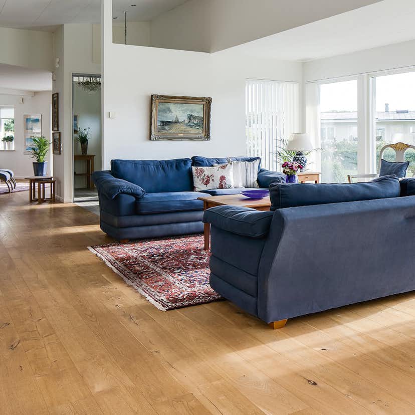 Parkettgolv Berg & Berg Ek XXL Hjärter Borstad Naturolja 1-Stav