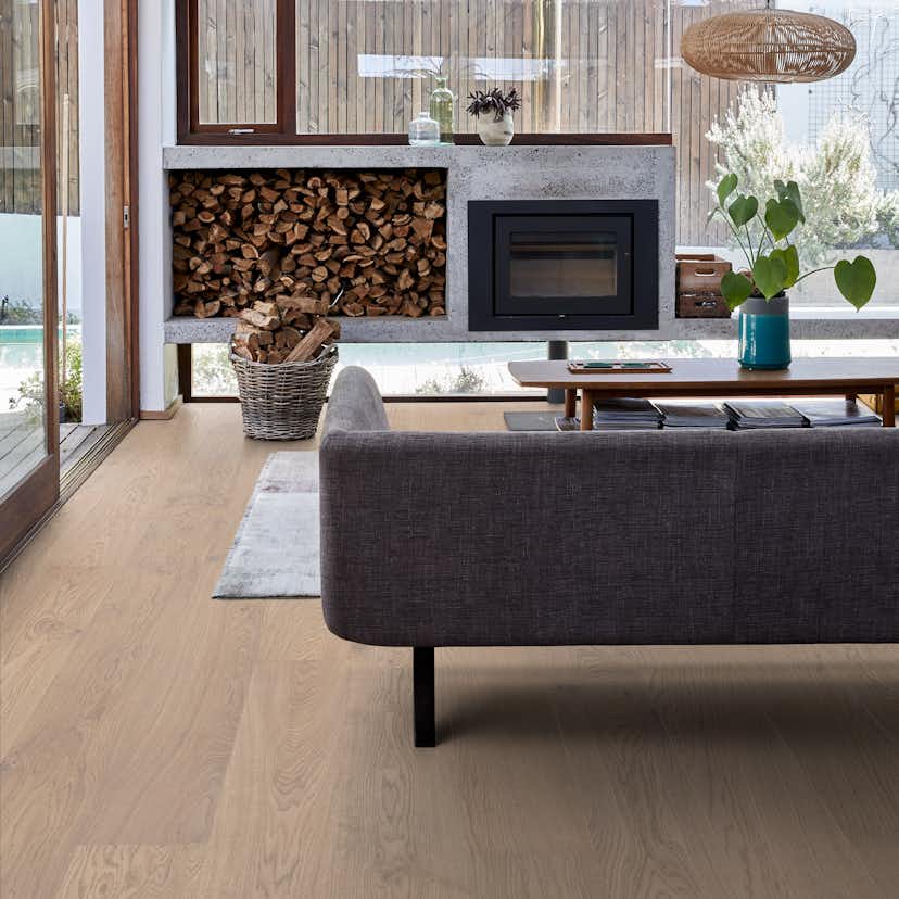 Trägolv Kährs Coast Ultramattlackad Borstad Ek 1-stav