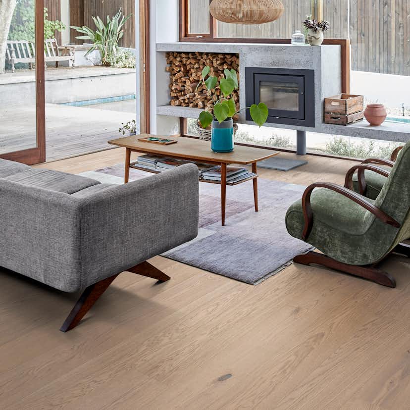 Trägolv Kährs Coast Ultramattlackad Borstad Ek 1-stav