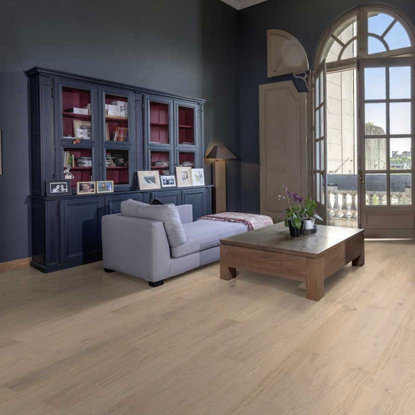 Trägolv Kährs Horizon Vit Ek, Ultramattlackat Borstat 1-Stav Parkettgolv