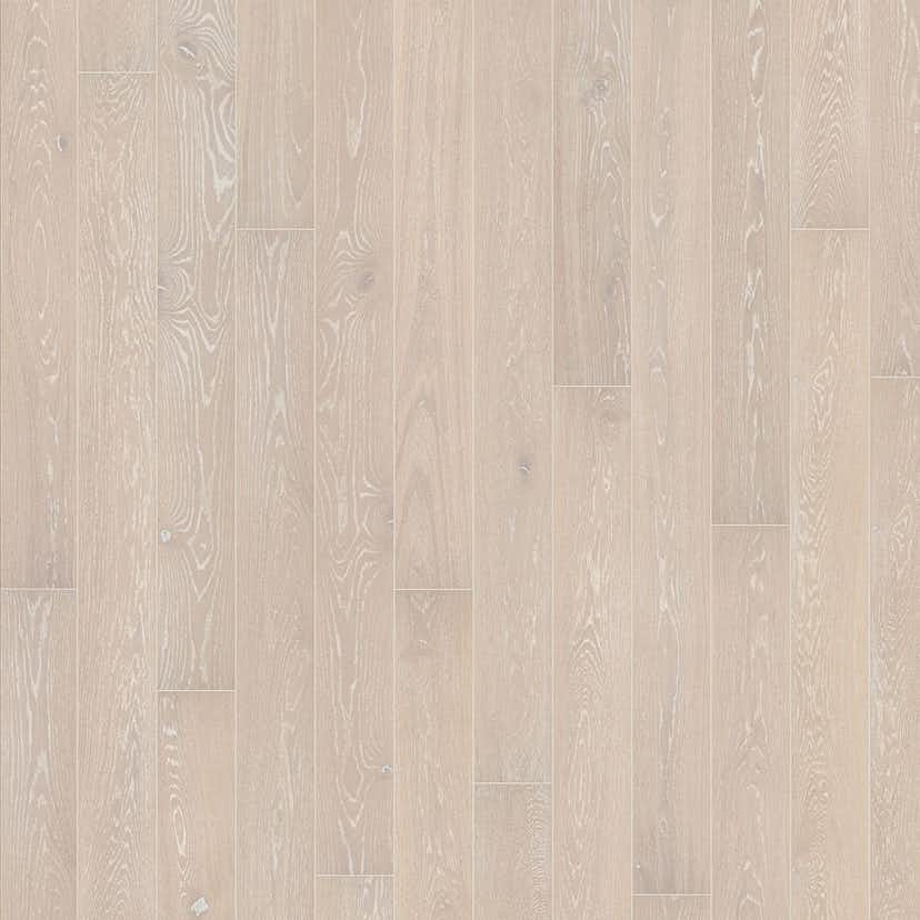 Parkettgolv Kährs Nouveau Snow Vit Mattlack Borstad Ek 2266 mm 1-stav