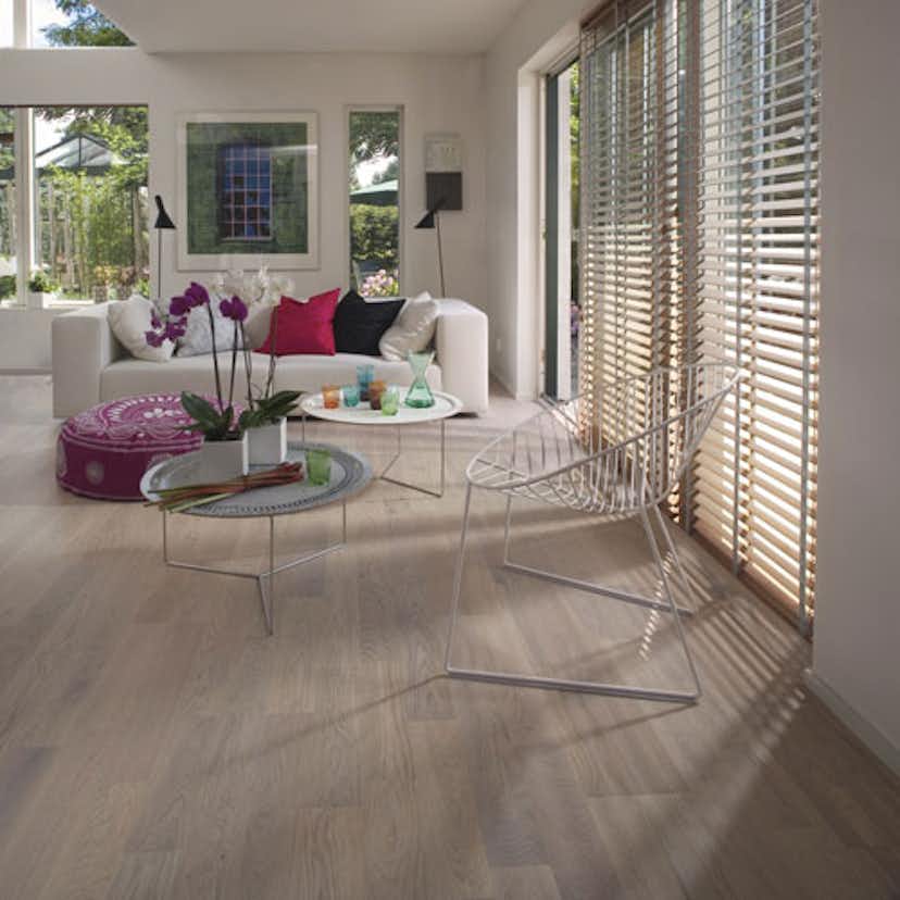 Parkettgolv Kährs Original Portofino Vit Ek, Mattlackat 2-Stavs Trägolv