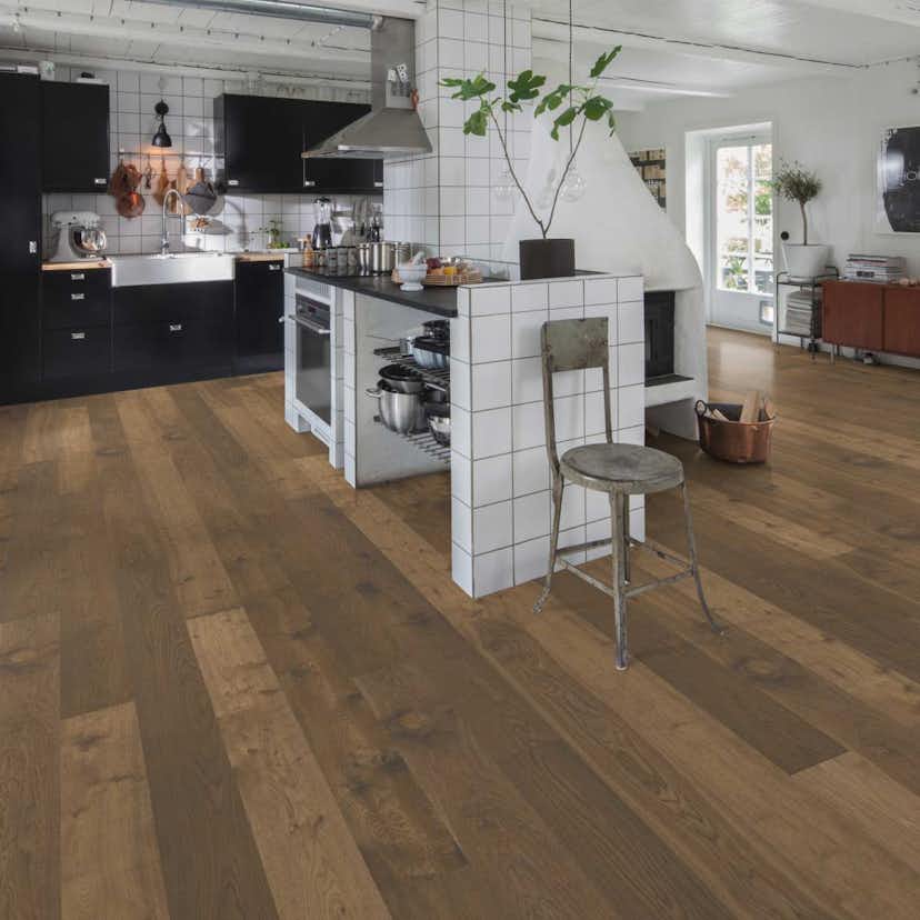 Parkettgolv Kährs Terra Mattlackad Borstad Ek 1-stav