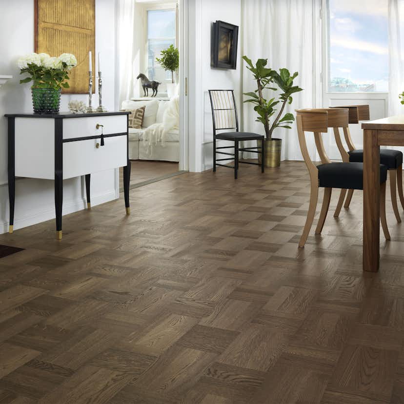 Trägolv Tarkett Noble Ek Wasa, Hårdvaxoljat Parkettgolv med Holländskt Mönster