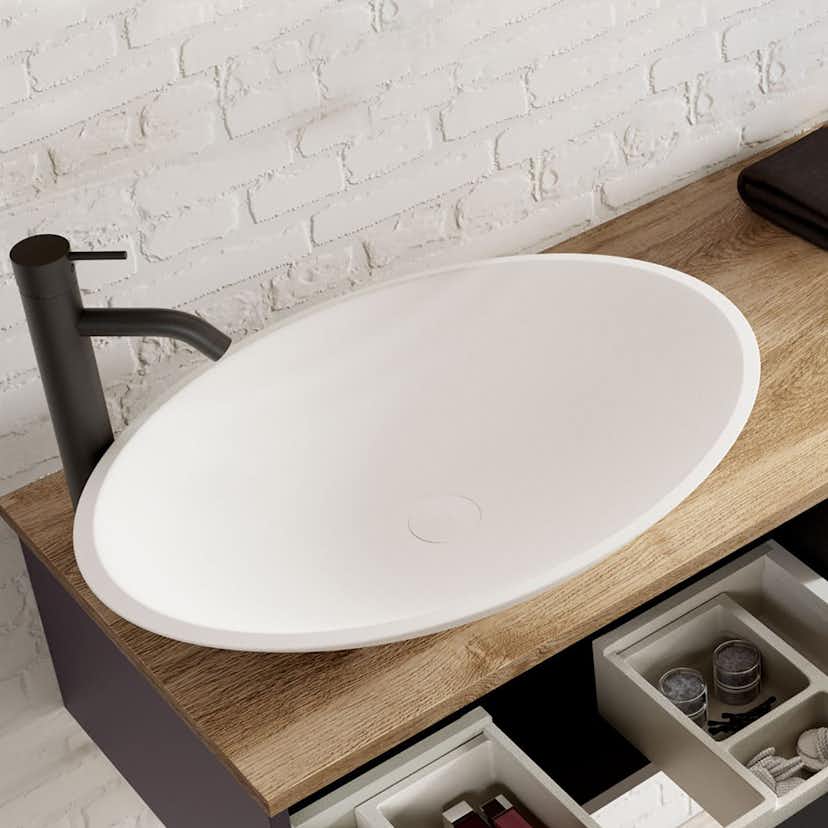 Tvättställ Tenfors Solid Surface Oval